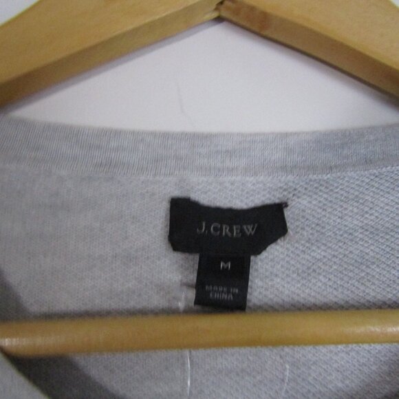 J Crew Men's Thermal Top Gray Medium Minimalist Capsule Wardrobe Preppy Casual - Picture 6 of 10